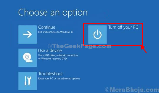 Nhấp vào Turn off your PC