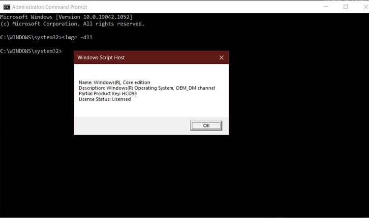 Xác minh loại giấy phép Windows 10