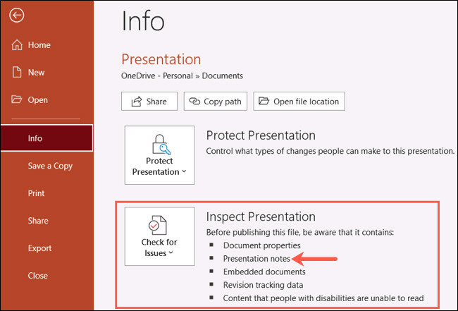 Inspect Presentation