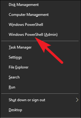 Mở CMD hoặc Powershell với quyền admin