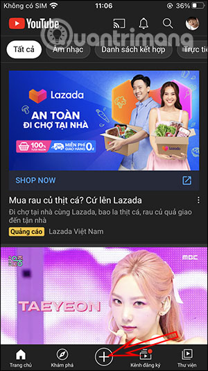 Giao diện YouTube
