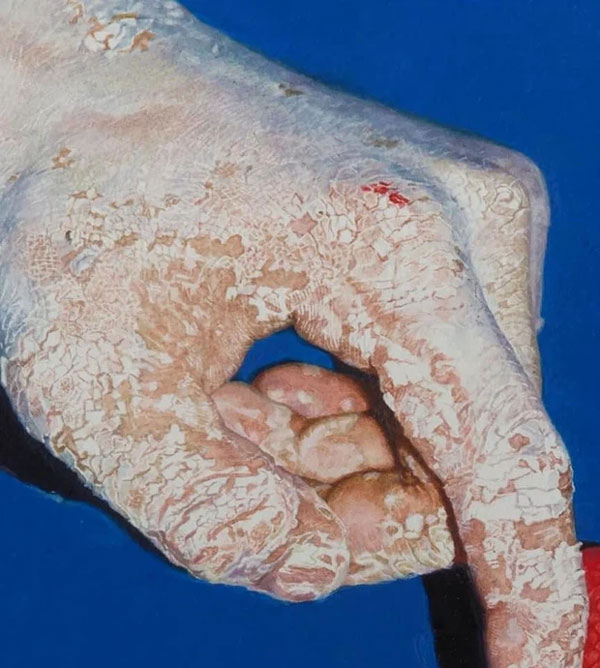 Tranh màu nước nhưng từng đường nét đều được các bạn sinh viên chăm chút tỉ mỉ, lột tả trọn vẹn thần sắc, biểu cảm nhân vật.