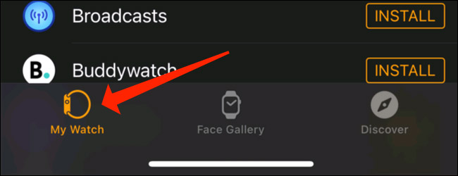 Click on the “My Watch” tab