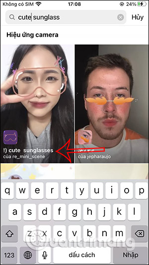 Cách tải filter đeo kính mặt nạ lấp lánh trên Instagram