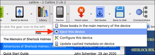Chọn tùy chọn “Eject This Device”