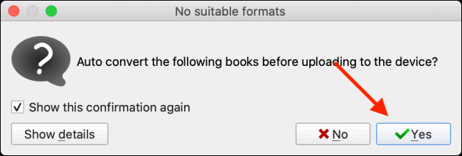 Nhấp vào nút “Yes”