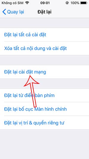 Đặt lại cài đặt mạng