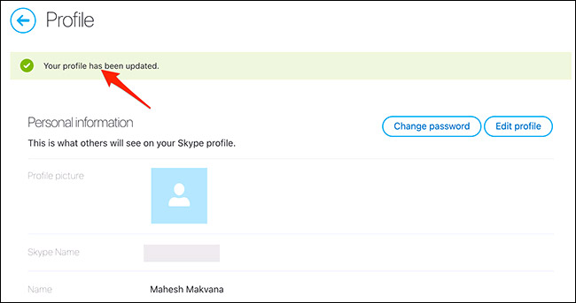 Đổi tên thành công