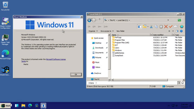 Windows 11 với giao diện Classic Theme huyền thoại 1