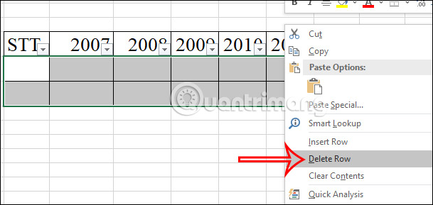 Hướng dẫn xóa dòng trống trong Excel - Ảnh minh hoạ 12