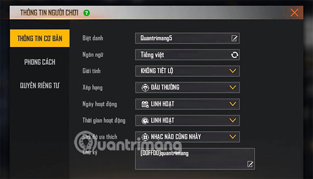 Bảng màu FF, cách viết chữ màu Free Fire - QuanTriMang.com