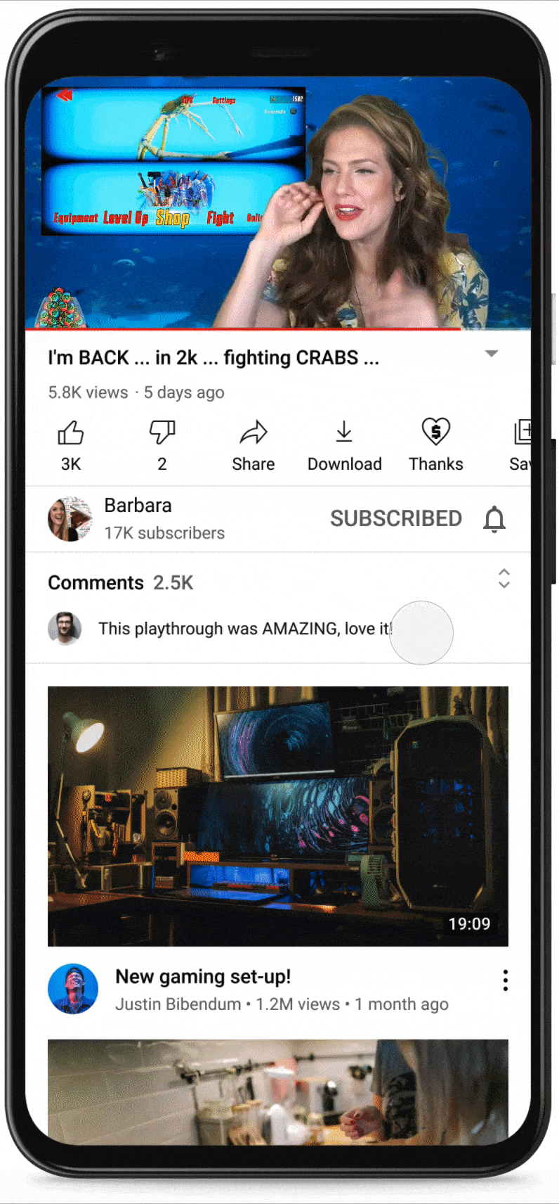 Tính năng Super Thanks của Youtube.