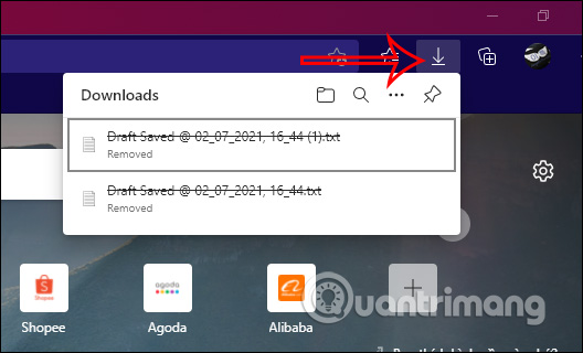 Hiển thị nút tải xuống