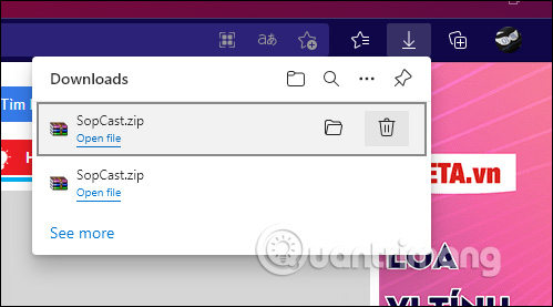 Xem danh sách tải file
