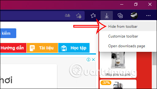 Ẩn nút tải xuống