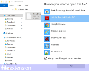 Chọn ứng dụng mở trong Windows