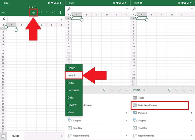 Cách xuất dữ liệu từ ảnh vào trang tính MS Excel trên Android - Ảnh minh hoạ 3