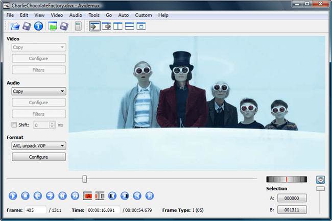 Avidemux là một phần mềm chỉnh sửa video miễn phí 
