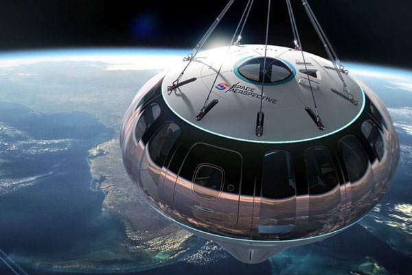 Tổ chức một lễ cưới cách mặt đất 30km. Ảnh: Space Perspective.