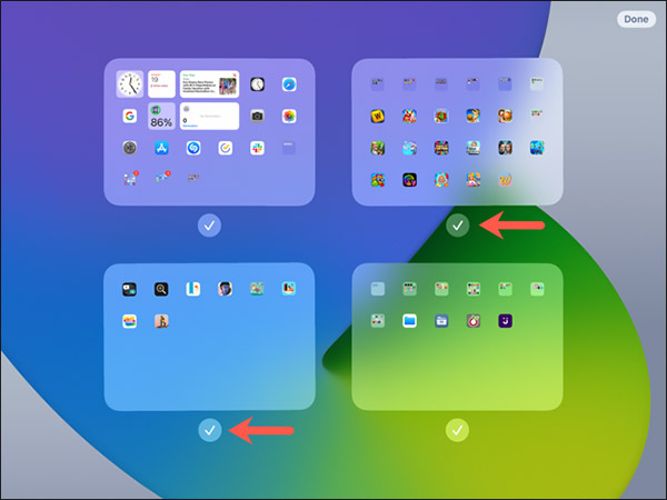 Cách ẩn hoặc sắp xếp lại màn hình chứa biểu tượng ứng dụng trên iPad