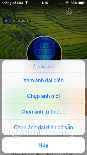 Tùy chọn đổi ảnh