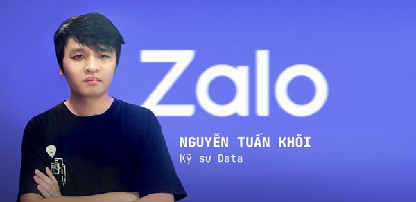 Nguyễn Tuấn Khôi sinh năm 1994, Kỹ sư Data tại Zalo.