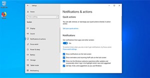 Cách bật/tắt thông báo từ ứng dụng và người gửi khác trong Windows 10