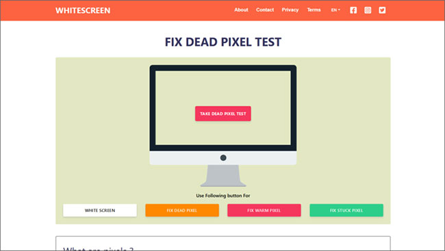 Fix Dead Pixel Test