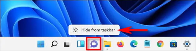Nhấp vào “Hide From Taskbar”
