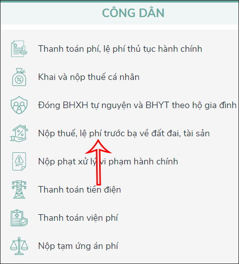 Đóng thuế đất