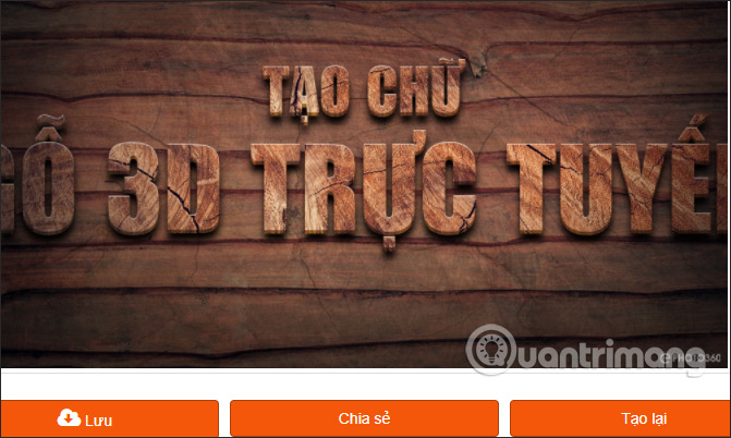 Ảnh gỗ 3D trực tuyến