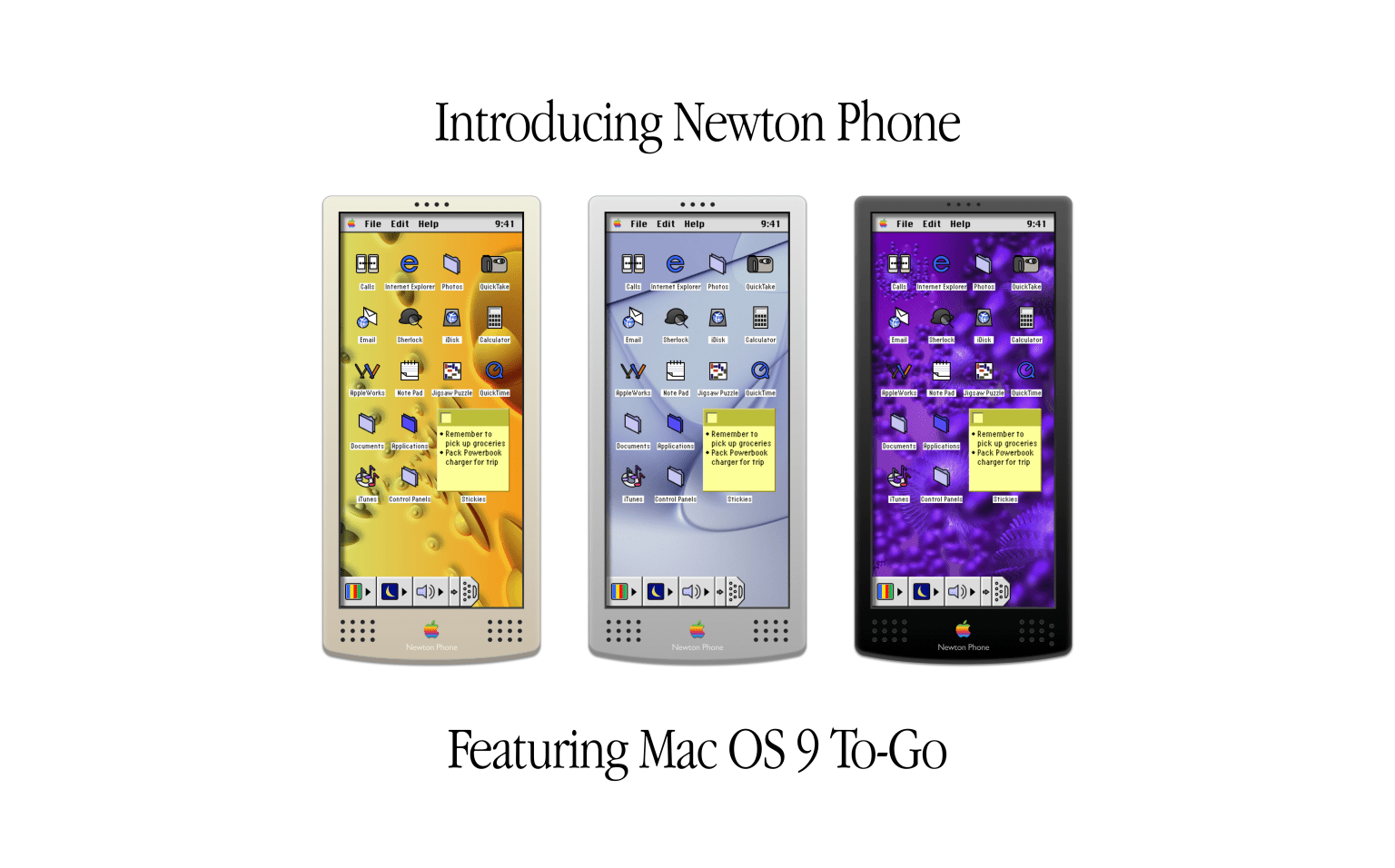 Newton Phone lại có ba màu khác nhau, gợi nhớ đến những chiếc iPhone hiện nay.