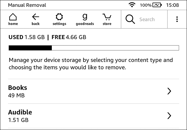 Xóa thủ công nội dung lưu trữ trên Kindle