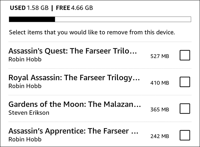 Bảng phân tích về dung lượng mở ra
