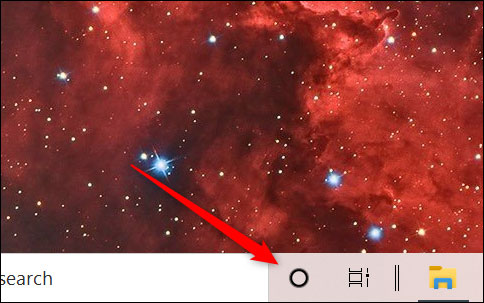 Nhấp vào biểu tượng Cortana