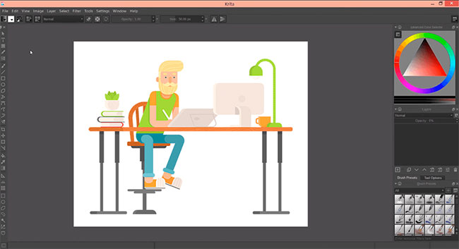 Krita là một chương trình vẽ chất lượng cao dành cho các họa sĩ