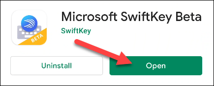 Mở ứng dụng SwiftKey