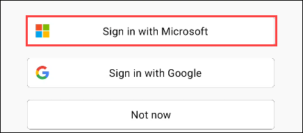 Chọn “Sign in with Microsoft”