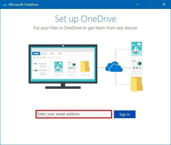 Trình hướng dẫn liên kết tài khoản OneDrive