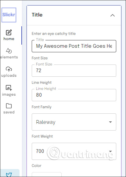 Chỉnh sửa nội dung ảnh bìa