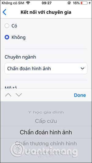 Chọn chuyên ngành