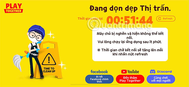 Play Together khi bảo trì: Không cần lo lắng khi Play Together đang trong trạng thái bảo trì vì bạn vẫn có thể truy cập vào trò chơi và tham gia các hoạt động. Hãy tận dụng thời gian này để trò chuyện với bạn bè, tìm hiểu về những tính năng mới và tham gia các sự kiện thú vị. Với Play Together, bạn luôn được đón tiếp và trải nghiệm thế giới ảo đầy màu sắc.