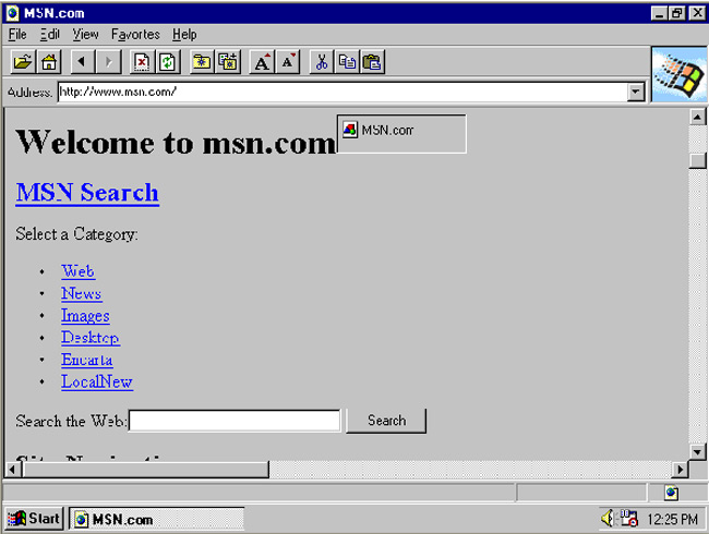 Trình duyệt Internet Explorer 1.0.