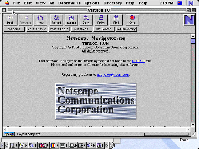 Trình duyệt Netscape.
