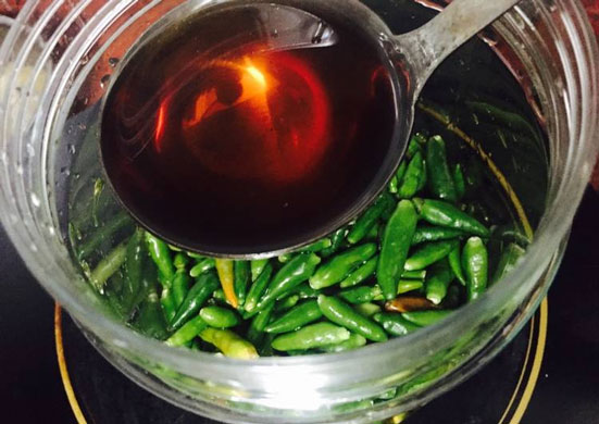 Chili pickled in fish sauce