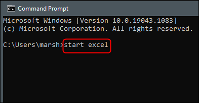 Cách mở Microsoft Excel từ Command Prompt - Ảnh minh hoạ 2