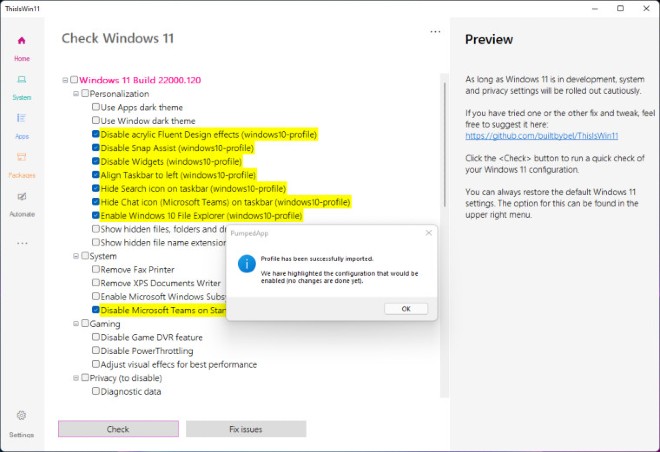 Công cụ ThisIsWin11 tùy chỉnh Windows 11 để chạy mượt mà hơn