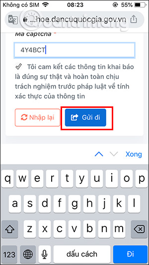 Gửi thông tin