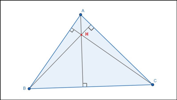 H là trực tâm của tam giác ABC.
