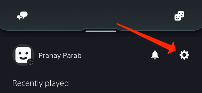 Nhấn vào biểu tượng bánh răng